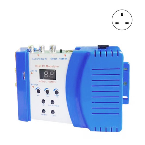 HDM69 Digital RF HD Multimedia Interface Modulator AV to RF Converter VHF UHF PAL Standard Portable RF Modulator UK PLUG 1