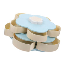 Multi Layer Rotating Snacks Box Divided Serving Tray for Fruits