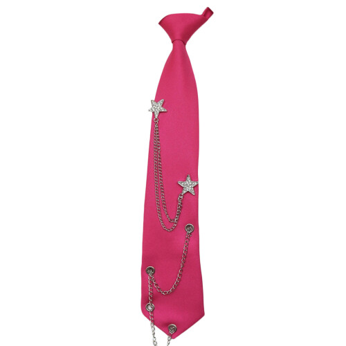 Uniform Punk Tie for Senior High School Uniform-rose red
