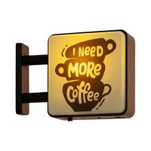 Artistic Coffee Theme Fridge Magnet With Soft Glow For Dark-1
