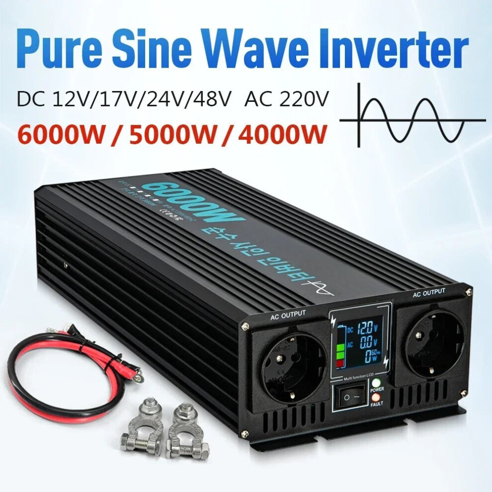(24V, 2000W/4000W) Greenzech Dm Pure Sine Wave Inverter | 4000W 5000W 6000W Peak | 12V 17V 24V 48V To 220V Ac Converter 8727971928943
