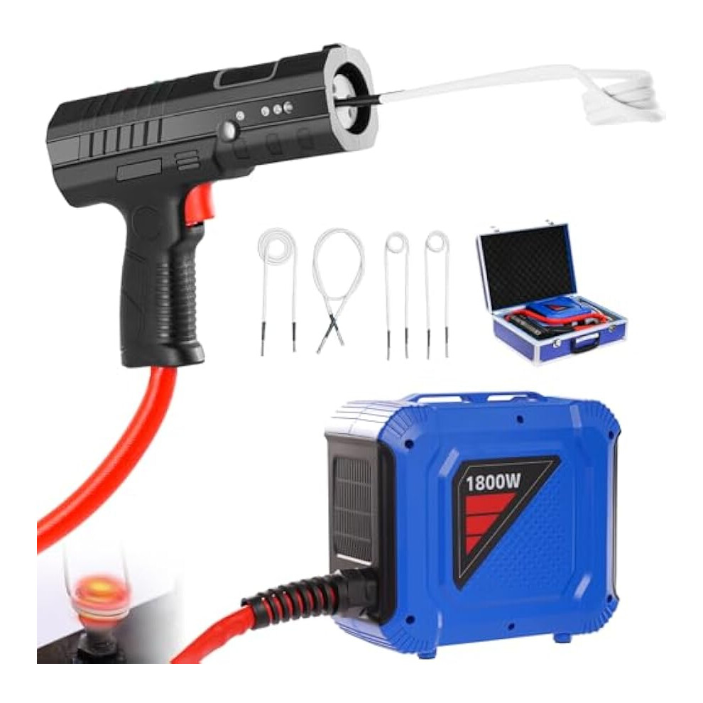 (Au) Greenzach Magheat 1800W Handheld Magnetic Induction Heater Kit | Portable Metal Heating System With 4 Coils & Case | 8S Fast Heat 1138392779408