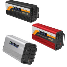 (Red, JP) GreenZech Pro Inverter | 500W 1000W 1500W | 12V 24V Auto-Detect | Professional Pure Sine Wave Converter