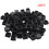 100pcs Plastic Square Tube Inserts End Blanking Caps 20mm x 20mm Black 1