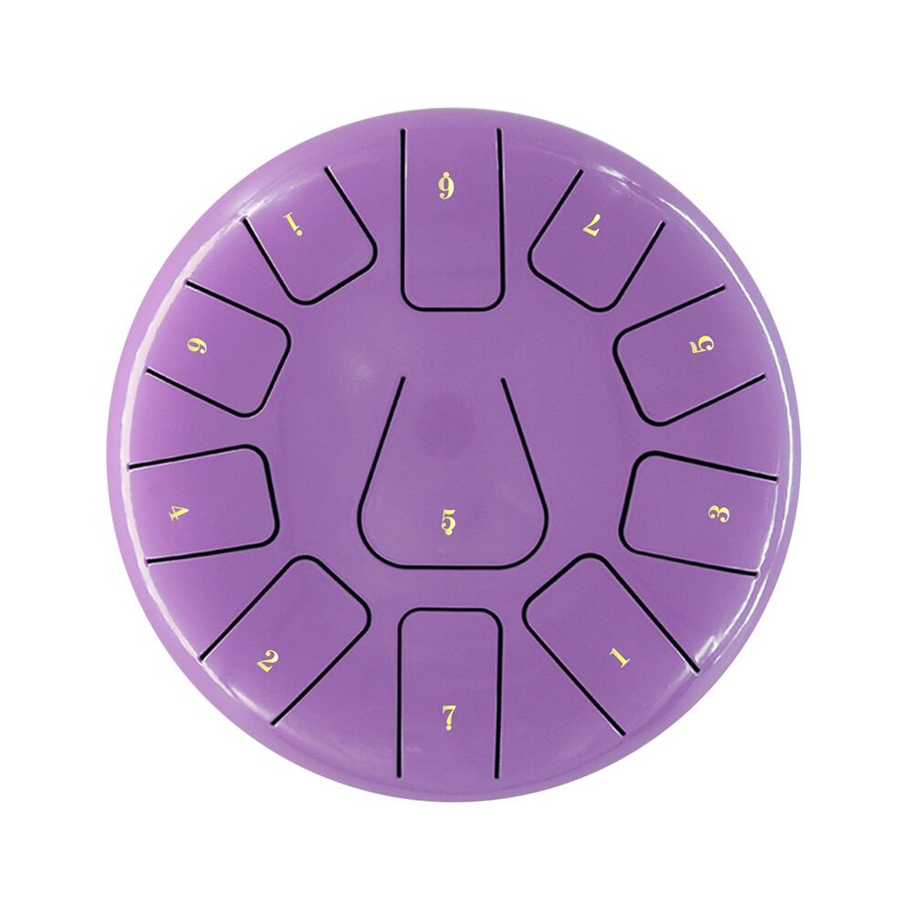8 Inch Steel Tongue Drum, 11 Note Tambourine With Drumsticks And Finger Picks For Meditations Tambourine Instrument A 6031167505675