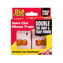 THe Big Cheese Quick Click Mouse Trap Ready Baited Twin Pack