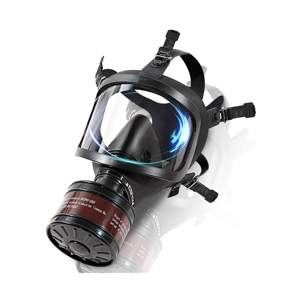 Survival Gas Mask, Nuclear And Chemical, Military Tactical Mask, Full Face Respirator Mask With 40Mm Activated Carbon Filter For Dust, Vapors 749655464996