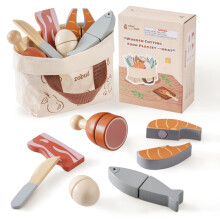 ROBUD Wooden Childs Play Food Meat Set