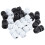 20Pcs Waterproof Adjustable PG7 3.5-6mm Cable Gland Joints Black White 2