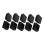 20 pieces Plastic square tube coupling cap plug cap 40 mm x 40 mm black 3