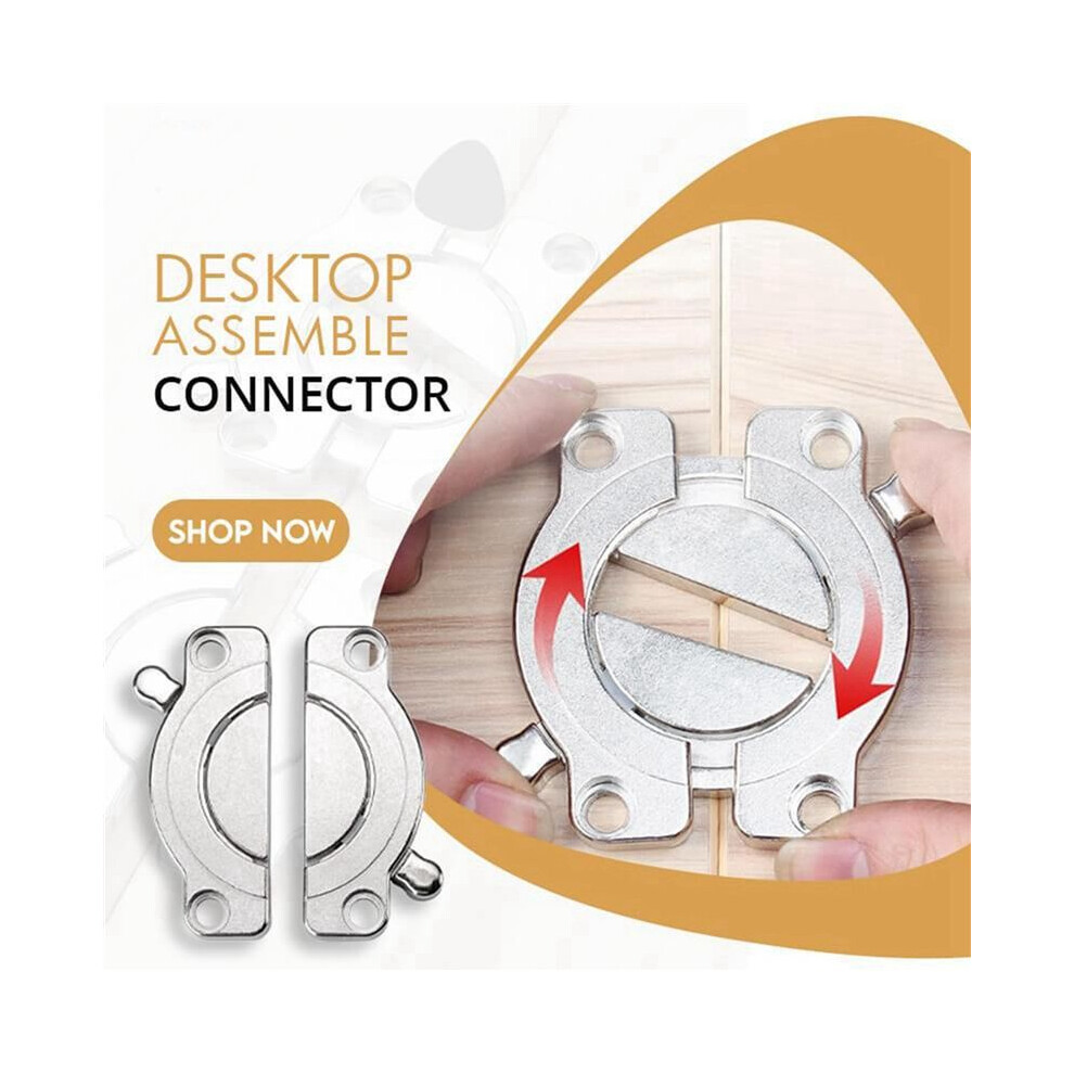 2X Desktop Assemble Connector Zinc Alloy Fasten Connector Extrusion Hinges Invisible Concealed Hinge Bearing 6032262453489