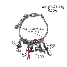 Japanske Anime Solo Leveling Armbånd Sung Jin-Woo Gør-det-selv Håndlavede Vedhæng Metal Armbånd Til Mænd Kvinder Charms Cosplay Smykker