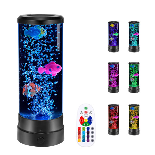 Mood Light with 17 Color, 12 Inch Bubble Fish Lamp