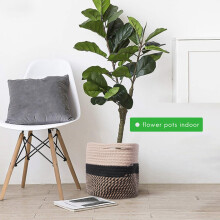 Organizer Basket Planter Basket Cotton Rope Woven Flower Pot Cotton Sundries Storage Box Home Decor Cotton Rope Basket