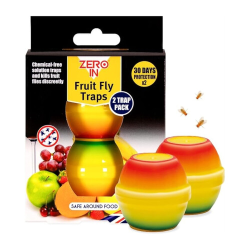 Zero In Fruit Fly Trap Twinpack Ready Baited