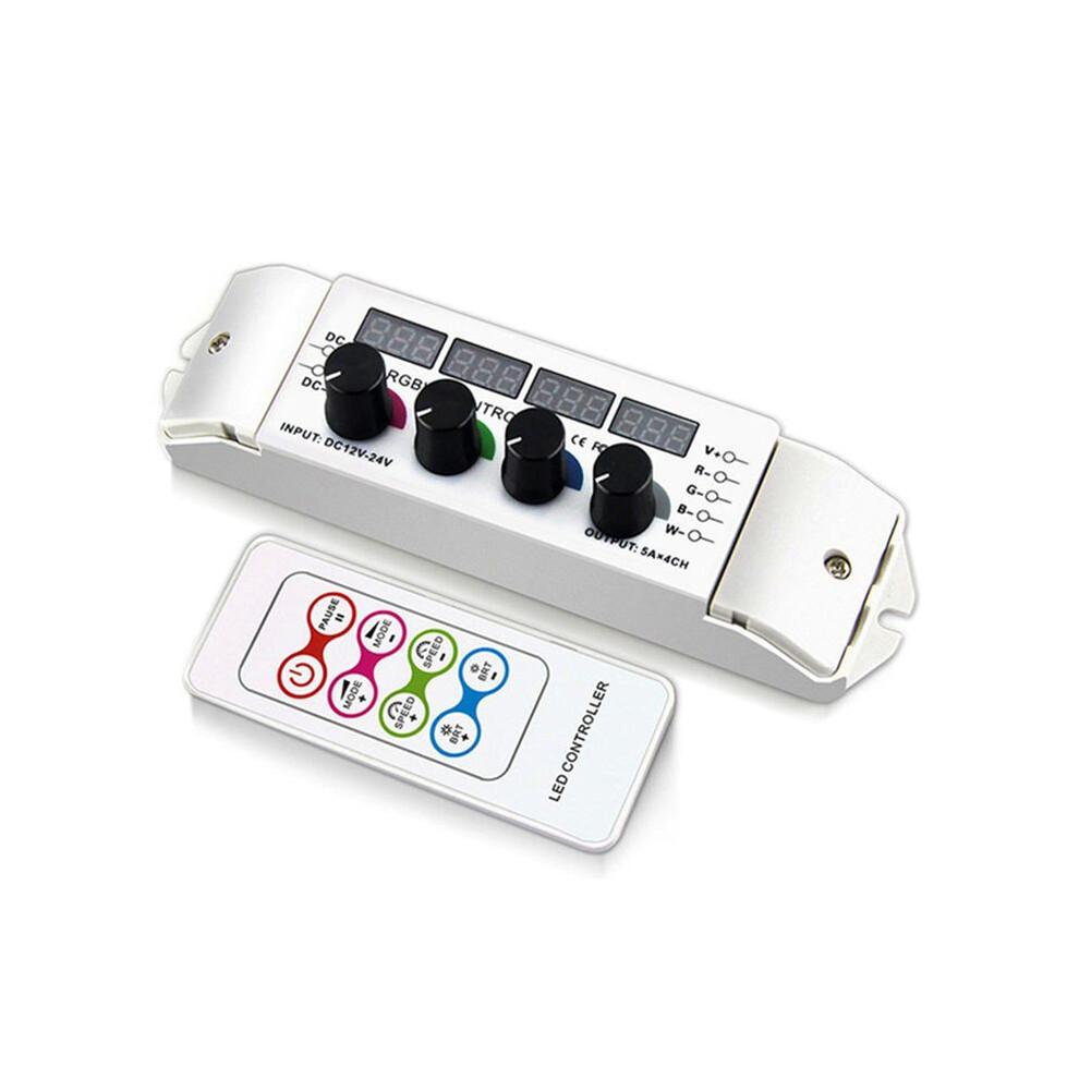Dc12v-Dc24v Bc-354Rf 5Ax4ch Output Rgb Rgbw Led 5050 3528 Strip Controller Rf Remote Knob Dimmer 6032603754169