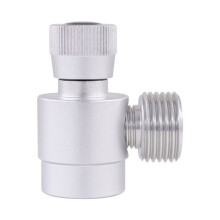 CO2-Cilinder Navuladapter, Zelfgemaakte Gasflesregelaar M10X1 Naar W21.8-14 Adapter voor Argon, CO2, Gemengd Gas, Zilver