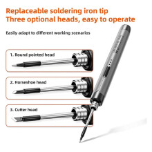 USB Rechargeable Portable Soldering Iron 3-Speed Temperature Adjustable Electric Repair Welding Iron Tool Orange