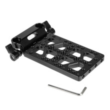 Plaque de Base à Dégagement Rapide avec Plaque de Serrage de 15 mm pour Adaptateur D'Alimentation de Caméra, Accessoires de Kit D'Épaule