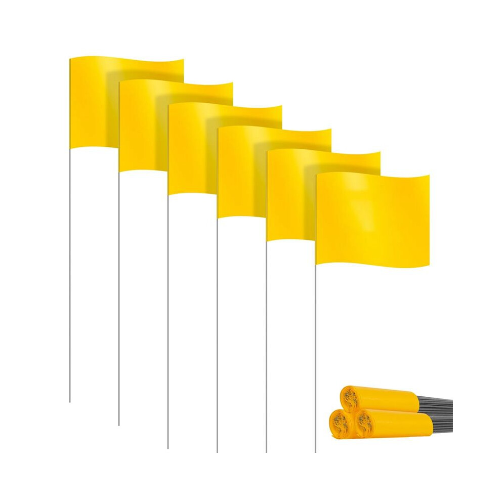Marking Flags Flags For Lawn 30 Pack, Pvc Small Flags,Marking Flags Lawn Flags, Garden Flags,Survey Flags,Yellow 6031088617044