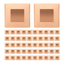 50 PièCes BoîTe en Papier avec FenêTre PréSente BoîTe D'Emballage BoîTe à Friandises pour Savon Fait Maison Bonbons de Boulangerie (Marron)