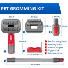 2-in-1 Pet Grooming Kit Compatible with  V7 V8 V10 V11 V15 Vacuum,Dog Hair Vacuum Attachment Removes Loose Hair, Dander