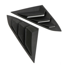 for   2016-2019 Matt Black Rear Window Louvers Shutters Cover Trim