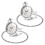 2X Pocket Watch, Metal Strap, Silver 2