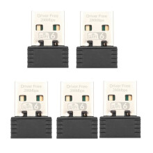 5 PCS USB WiFi Adapter Wireless Network Lan Card 2.4Ghz Free Driver WiFi6 Receiver 802.11ax for PC Laptop Win 7 8 10 11