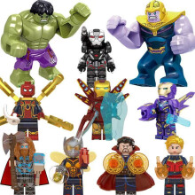 (10pcs) Avengers, Iron Man, Thor, Captain America, Spider Man, Thanos, Hawkeye series, Alliance LEGO puzzle compatible, suitable for LEGO