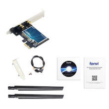 Carte RéSeau Sans Fil WiFi5 1200M 4.2 2.4G + 5G Double Bande de Bureau RéCepteur Multifonction PCI-E WIFI IntéGré