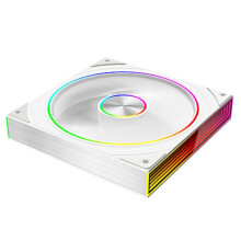 PC Case Fan Star Ring 140mm 5V 3Pin ARGB Cyclic Mirror Light Effect Lian PWM 650 to 1800RPM Cooling Fan White B