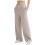 Dames High Waisted Baggy Sweatpants Khaki S 1
