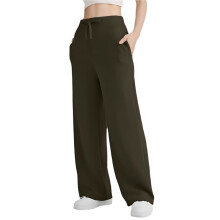 Womens High Waisted Baggy Sweatpants Army Green XXL