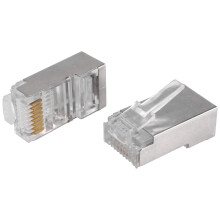 Shielded RJ45 Connector CAT5E CAT6 Crimp Ethernet Connector STP 8P8C Modular Crystal  Plugs 100 Pieces