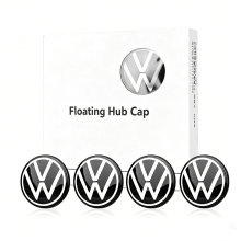 Set di 4 coprimozzi flottanti per cerchi VW da 56 mm, compatibili con VW Golf, Passat, Tiguan, Polo, Jetta, EOS - Accessori di ricambio per stemmi.