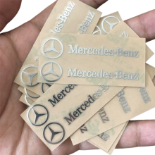 (14 pezzi 5 cm benz) 14 adesivi riflettenti per tergicristalli con logo in metallo per auto Mercedes Benz