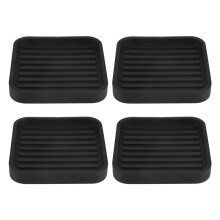 4 Pezzi Quadrati nel Gomma per Mobili con Rotelle Cuscinetti per Mobili Antiscivolo Protezioni per Pavimenti