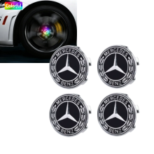 Coprimozzi a LED flottanti per cerchi Mercedes Benz da 75 mm, set da 4, compatibili con Mercedes Classe CES, GLC e GLE - Kit di coprimozzi luminosi co