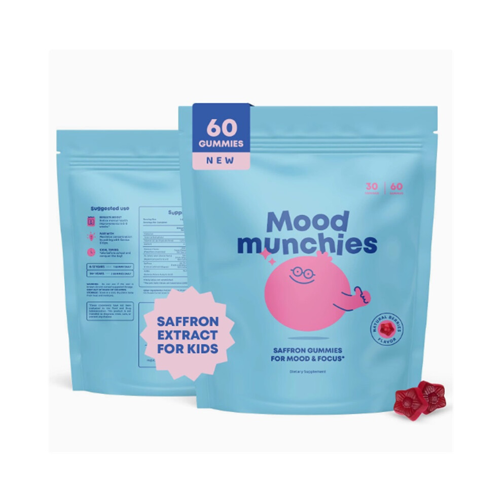 Mood Munchies Saffron Gummies - Mood & Focus Support, 60 Count