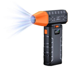 Mini ventilatore turbo a getto da 140000 giri/minuto con display digitale, motore brushless ricaricabile tramite USB, asciugacapelli potente con venti