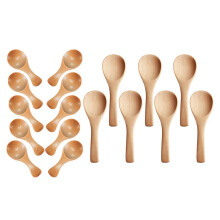 40 Pcs Small Wooden Spoons Nature Wooden Spoons Tasting Spoons, 30 Pcs A & 10 Pcs B
