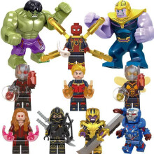 (10pcs) Avengers, Iron Man, Thor, Captain America, Spider Man, Thanos, Hawkeye series, Alliance LEGO puzzle compatible, suitable for LEGO