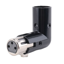 1st Roterbar XLR-Vinkeladapter Dubbla Han- och Honanslutning L-Formad Metalladapter med 4 Justerbara Vinkelpositioner