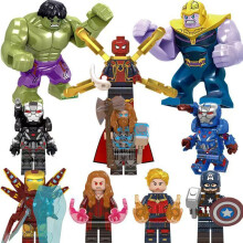 (10pcs) Avengers, Iron Man, Thor, Captain America, Spider Man, Thanos, Hawkeye series, Alliance LEGO puzzle compatible, suitable for LEGO