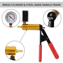 Manual Brake Bleeder Vacuum Pump Kit Automotive Fluid Tester with Gauge Adapters 2 in 1 Handheld Pistol Test Tool