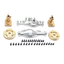 RC Car Bakaxel Hus Mässing Bakre Cup Dörr Axle Cover Kit för MJX 1/12 H12Y H12Y+ RC Car Upgrade Tillbehör Silver
