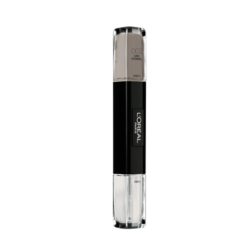L'Oreal Paris, Infallible, Nail Polish 2-In-1, 002, Gris Eternel, 2 x, 5 ml