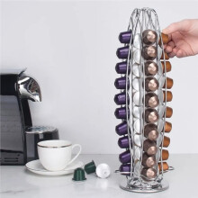 Porte-Capsules de Café Rotatif pour 40 Gélules, Présentoir à 360, Rangement, Décoration pour le Salon
