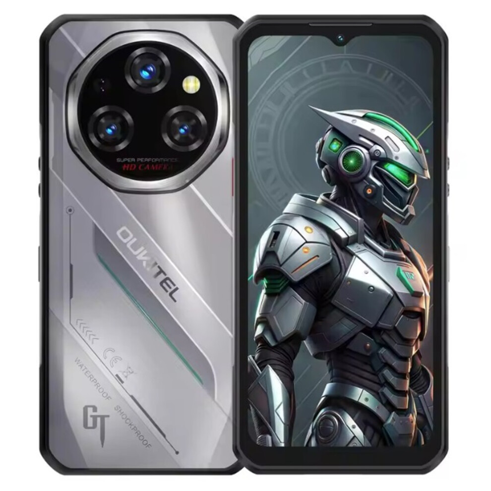 Oukitel (Silver) Wp62 5G Rugged Smartphone 16Gb 512Gb, 6.6" Fhd Mobile Phone, 11000Mah, Android 15 Cellphone,Black/Silver Black,Silver